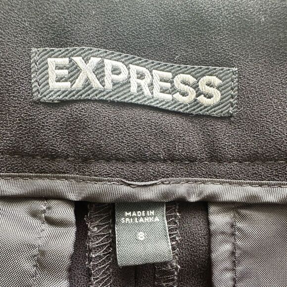 Express Women's Side zip Wide Leg Gaucho Culottes Dress Pants Pockets Career 8 - Picture 7 of 10